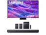 With HW-Q990F 11.1.4-channel soundbar, subwoofer, and rear speakers
