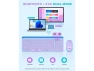 Thumbnail Bluetooth Keyboard and Mouse Combo, Blue & Purple — Bluetooth Keyboard, SeenDa