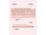 Thumbnail Full-Size Wireless Keyboard, Pink — Bluetooth Keyboard, SeenDa