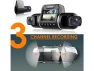 Thumbnail 3-Channel Dash Camera with Wi-Fi, GPS and Night Vision — Dash Cam, censreal