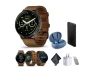 Thumbnail 45 mm GPS smartwatch with brown leather band — Smart Watch, Garmin
