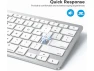 Thumbnail Wireless Keyboard, Silverwhite — Bluetooth Keyboard, OMOTON
