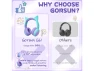 Thumbnail Over-ear Bluetooth Headphones for Kids, Purple, Cat Ears — Wireless Earbuds, Generic Logic, Inc.