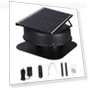 Solar Attic Fan 40W 1230 CFM with Smart Adapter — Wall-Mounted Cooling Solutions, VEVOR