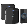 Wireless Doorbell Kit with 2 Plug-In Receivers, 52 Melodies, and LED Flash, AVANTEK