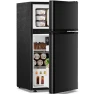3.2 Cu.Ft Mini Refrigerator with Freezer, Double Door Compact Fridge, Antarctic Star