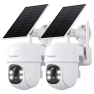 2K Outdoor Security Camera with Solar Power, 360° Viewing, Human Detection — Security Camera, cinnado