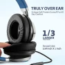 Over-Ear Headphones Wired, Passive Noise Isolating Corded Stereo Headsets with Mic Volume Control, COOSII