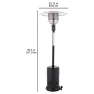 46,000 BTU Outdoor Propane Patio Heater with Wheels, Amazon Basics