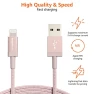 Nylon Braided USB-C to Lightning Charger Cable, MFi Certified, 6 Foot, Amazon Basics