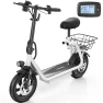 Electric Scooter with Seat, Foldable, 22 Miles Range, 20 Mph Max Speed — Electric Scooter, Caroma