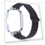 Metal Silver Frame Integrated I-shaped Magnetic Silicone Watch Band — Fitness Bands, Redmi