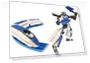 Shinkansen E7 Shiny Blue Transforming Robot — Control & Power, Select Items Norisuke