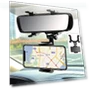 360° Car Mirror Telescopic Smart Phone Holder Mount — Dashboard Installation Kits, Auto Launcher