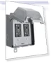 Outdoor Electrical Box Waterproof with Dual 20 AMP WRTR GFCI Receptacles — Inlet Boxes, SURAIELEC