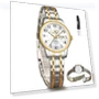 Two Tone Women's Watch with Date — Women's Wrist Watches, OLEVS