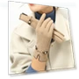 Winter Women's Warm Touchscreen Fleece Gloves with Chain — Arm Warmers, TianJinGeErLiShangMaoYouXianGongSi