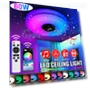 Modern LED Ceiling Light with RGB, Bluetooth App Remote Control, and Speaker — Overhead Lighting, Refreshing Home