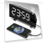 LED Digital FM Radio Clock with Projection Alarm — Alarm, POTAN MUSIC