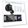Touch Screen Dash Cam with Dual Lens — Dashboard Cameras, Optimized General