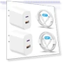 Dual Port Fast Charger Block 2-Pack with Cables — Chargers, YYDBS