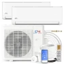 Dual Zone Wall Mount Ductless Mini Split A/C Air to Air Inverter Heater, Cooper & Hunter