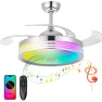Modern Retractable Ceiling Fan with Lights and Remote Control, Dr.Light