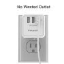 USB Wall Charger and Extender with 3-Way Splitter