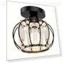 Modern Ceiling Light with Touch Control and Polished Crystal Shade — Overhead Lighting, Comfort Homeware