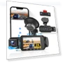 360° 2K Dash Cam with Dual 1080P Recording — Dashboard Cameras, Hikity