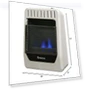 Blue Flame Space Heater with Thermostat Control — Portable Heating Solutions, ProCom