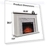 Flip Top Electric Fireplace with Mantel — Entertainment Furniture, Aitjunz