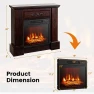 Electric Fireplace with Mantel, GOFLAME