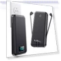 Portable Charger with Built-in Cables & AC Wall Plug — Chargers, AONIMI