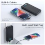 Portable Charger with Built-in Cables & AC Wall Plug — Power Bank, AONIMI
