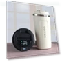 Insulated Stainless Steel Coffee Mug with Smart Display — Beverage Warmers, Factory Discount Outlet