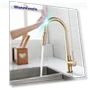 Matte Gold Retractable Touch Kitchen Faucet — Smart-Touch Kitchen Faucets, JOHO - CarGear