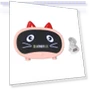 Mini Cartoon Speaker with Cat Ears Design — Alarm, Tooarts