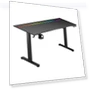 Height Adjustable Electric Desk with RGB LED Light Strip — Office, ACGAM