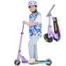 Foldable Kick Scooter with Light Up Wheels, Rahmory
