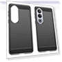 Carbon Fiber Texture Brushed TPU Phone Back Cover — Basic Cases, Smartwatch 2025