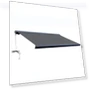 Full Cassette Motorized Retractable Patio Awning with LED Lights — , ALEKO