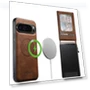 Magnetic Case Waxy Texture Card Slots Leather Back Phone Cover — Smartwatch Protectors, Smartwatch 2025