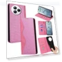 Wave Shape RFID Blocking PU Leather Wallet Stand Phone Cover — Phone Accessories, Smartwatch 2025