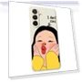 Girl Holding Face Pattern Printing Straight Edge TPU Phone Back Cover — Bumpers, Smartwatch 2025