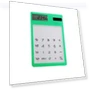 Multicolor Transparent Touch Screen Solar-Powered 8-Bit Mini Calculator — Calculators, A Surname Home