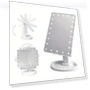 Polished LED Makeup Mirror — Handheld, Build My Home