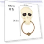 Halloween Decoration Skull Doorbell — Spooky Sounds, Rainbow Rain