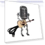Vintage Robot Microphone Touch Dimmer Lamp — Desk, Rainbow Rain