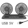 Car Fan with 360° Adjustment, 3-Head Air Fan — Portable Cooling Solutions, Straw Hats